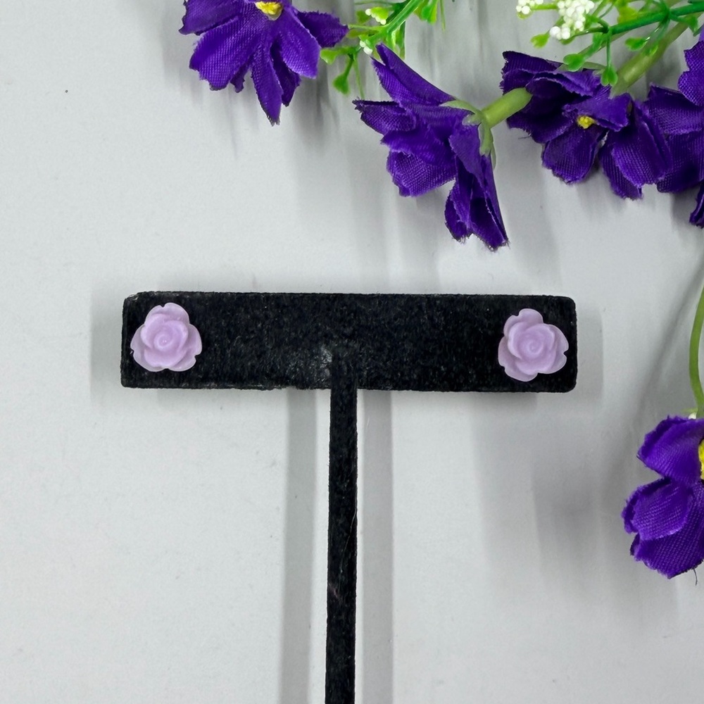 Lavender Rose Stud Vintage Y2K Stud Earrings